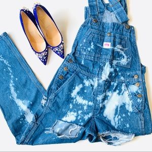 KEY IMPERIAL Distressed Jean Overalls